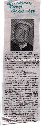 Genealogy Maltais