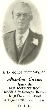 Généalogie Caron