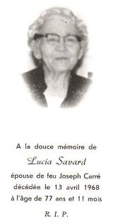 Généalogie Savard