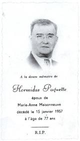 Généalogie Paquet