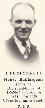 Généalogie Baillargeon