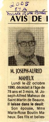 Généalogie Maheu