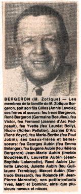 Généalogie Bergeron