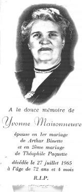 Généalogie Maisonneuve