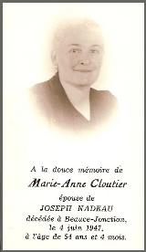 Genealogy Cloutier