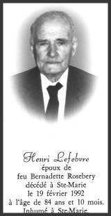 Genealogy Lefebvre