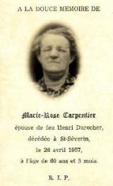 Généalogie Carpentier