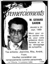 Généalogie Garon