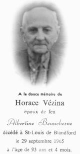 Généalogie Vezina