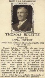 Généalogie Binet