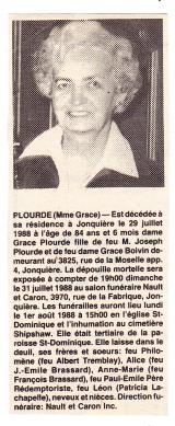 Généalogie Plourde