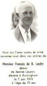 Généalogie Landry