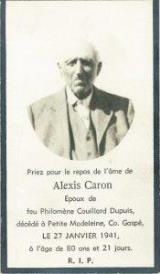 Généalogie Caron