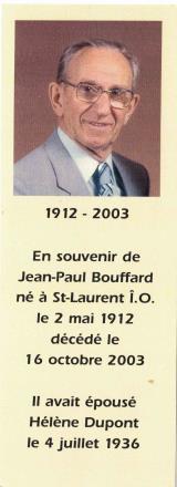 Genealogy Bouffard