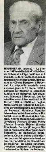 Généalogie Isidore Routhier