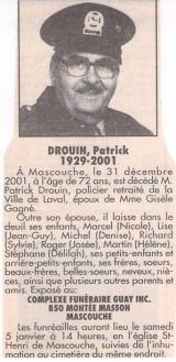 Généalogie Patrick Drouin