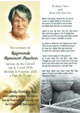 Généalogie Raymonde Rancourt