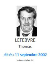 Généalogie Lefebvre