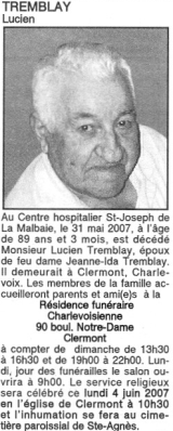 Généalogie Tremblay